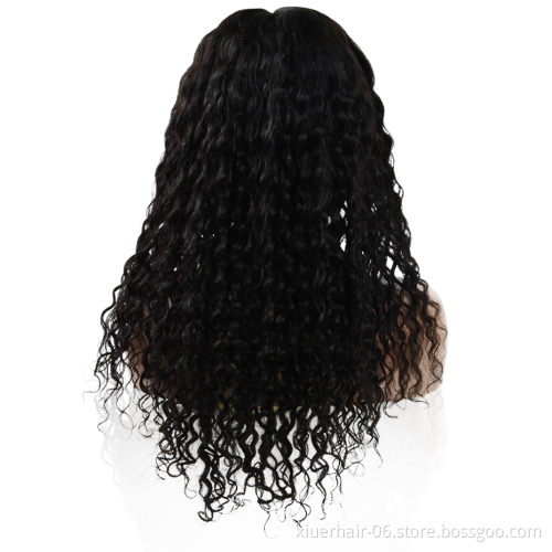 RTS U Part Frontal Water Wave Curly for Black Women Glueless Full HD Frontal Lace Wigs 100% Virgin Human Hair